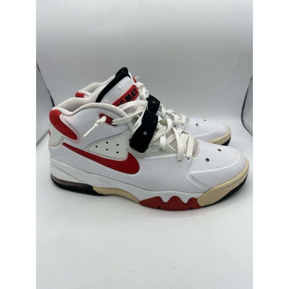 Nike Air Force Max 2013 White Red Black Charles Barkley 555105-100 Mens 13